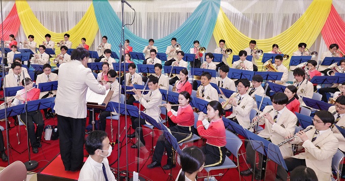 An orchestra playing
