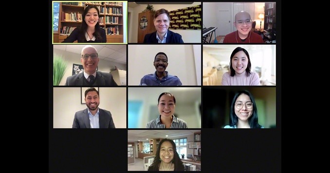 A screenshot of participants in a virtual meeting