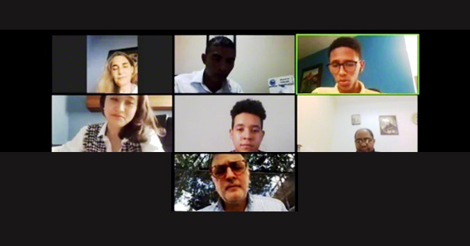 A Zoom screenshot of seven meeting participants
