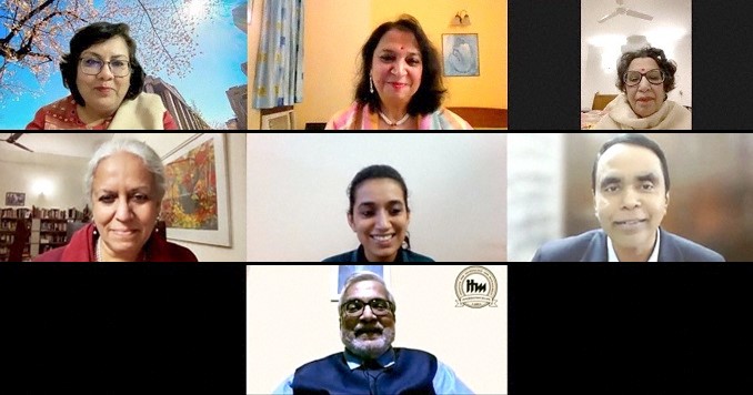 A screenshot showing participants in a virtual meeting  