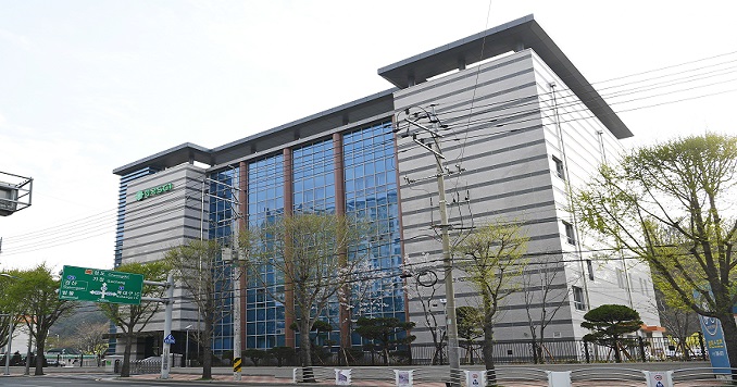 Street view of multistory building